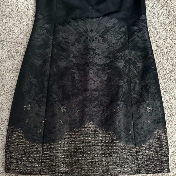 TED BAKER Black Vinata Embellished Neck Tunic Dress, size 0 - Picture 4 of 11